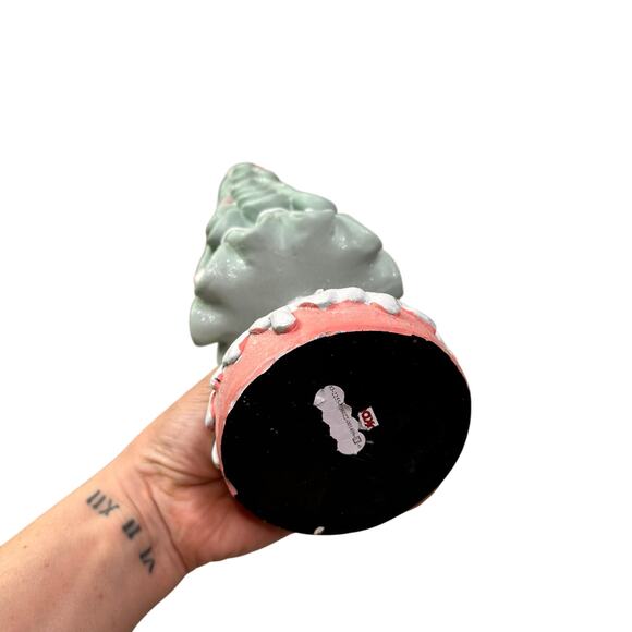 Cupcakes & Cashmere Pastel GREEN Peppermint Candy CHRISTMAS TREE 15.5" Decor - Picture 5 of 5